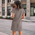 thumbnail image 2 of SUNBS Dresses for Womens Summer Spring T Shirt Dress Vacation Beach Mini Sundress Loose Clothes with Pockets, 2 of 7