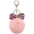 thumbnail image 1 of Pom Pom Keychain Artificial Fur Ball Keychain Fluffy Accessories Car Bag Charm, 1 of 5