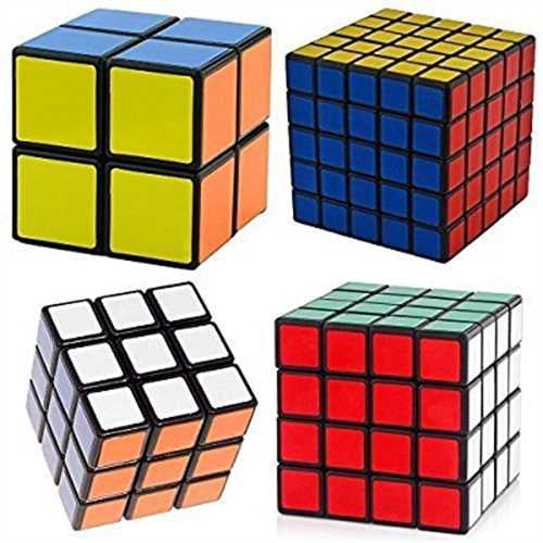 Shengshou 4x4x4 Black Smooth Sticker Twist Puzzle Speed Magic Cube Brain Teasers 