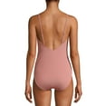 thumbnail image 3 of Time and Tru Women's Ribbed Tortoise Ring One Piece Swimsuit, 3 of 6
