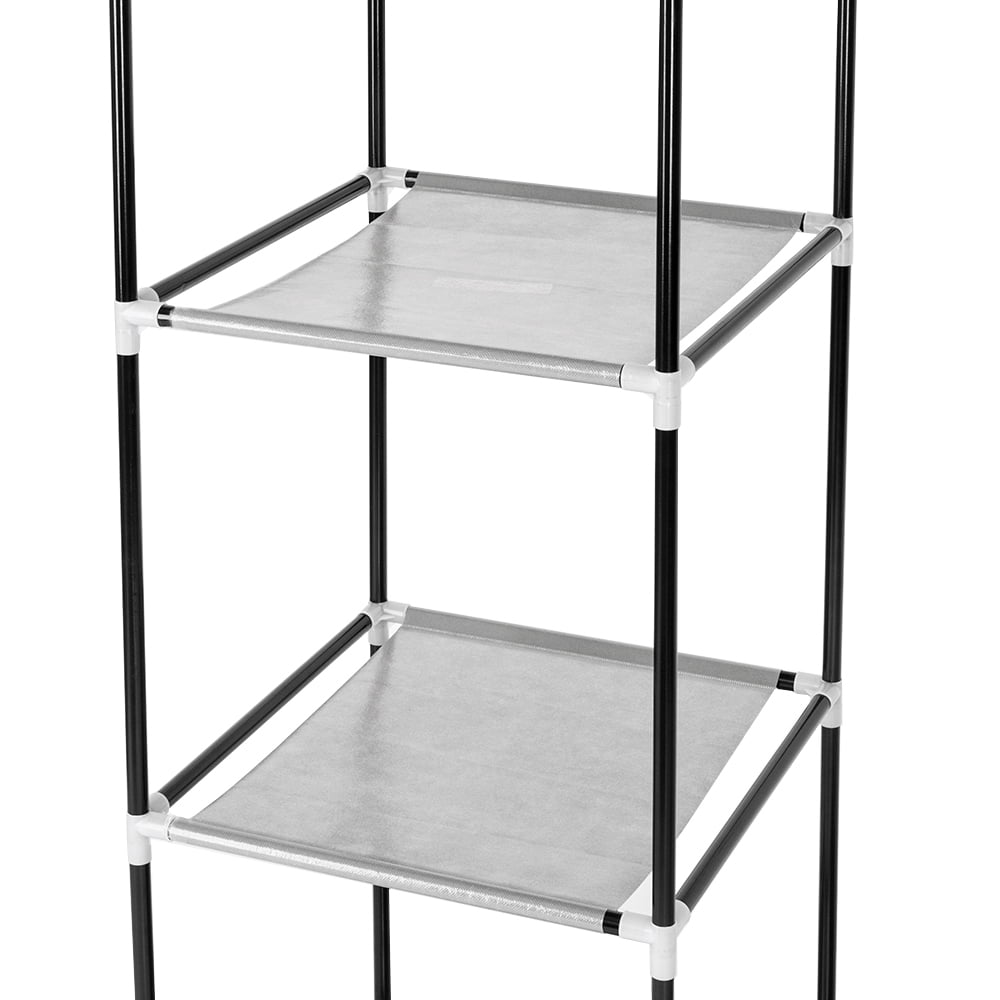 69" High-leg Non-woven Fabric Assembled Cloth Wardrobe, Gray