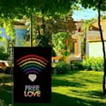 thumbnail image 3 of Pride Rainbow Garden Flag Free Love Vertical Double Sided Rainbow Heart LGBT Lesbian Gay Transgender Pansexual Flag Farmhouse Yard Outdoor Decorations 12.5 x 18 Inch, 3 of 5