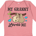thumbnail image 4 of Inktastic My Granny Loves Me with Sloth and Hearts Boys or Girls Long Sleeve Baby Bodysuit, 4 of 5