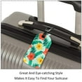 thumbnail image 3 of Square 2Pack PU Leather Flower Cruise Luggage Tag with Privacy Cover and Name ID Tag for Travel Handbags Backpacks Luggage Tags, 3 of 6
