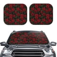 thumbnail image 2 of Haiem Rose Car Windshield Sun Shade (2 Pieces) Foldable Windshield Sun Shade Car Accessories for Truck SUV Pickup-Large, 2 of 7