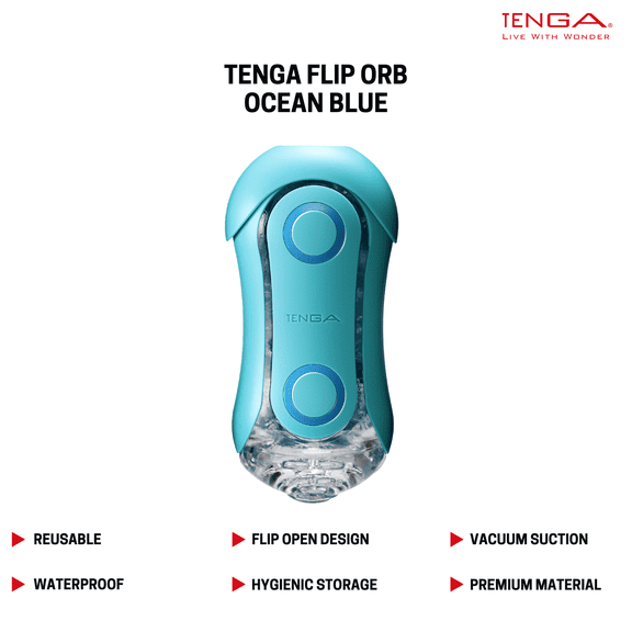TENGA Flip Orb Ocean Blue Pastaio Edition Reusable Male Masturbator/Stroker