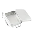thumbnail image 3 of Portable Storage Tins, Rectangular Transparent Window Lid Metal Organizer Box, Craft Supply Container, Metal Case for Handmade Jewelry, False Nails, Office Tiny Stationery Sundries, 3 of 6