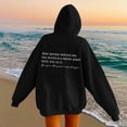 thumbnail image 4 of Hwmodou Women's Hoodies Sweatshirts Letter Printed Long Sleeve Clothes Word Graphic Vintage Trendy Kawaii Preppy Tops Sports Gym Sweatshirt For Woman, 4 of 5