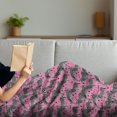 thumbnail image 3 of Pink Zebra Soft Flannel Fleece Throw Blanket, Zebras Pattern Wild Animal Hippie Indie Tropical Tones Pastel, Cozy Plush for Indoor and Outdoor Use, 60" x 80", White Black Pink, by Ambesonne, 3 of 5