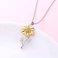 thumbnail image 4 of Collar o anillo con colgante de girasol de plata de ley S925, joyería para mujer de 18.0 in, 4 of 5