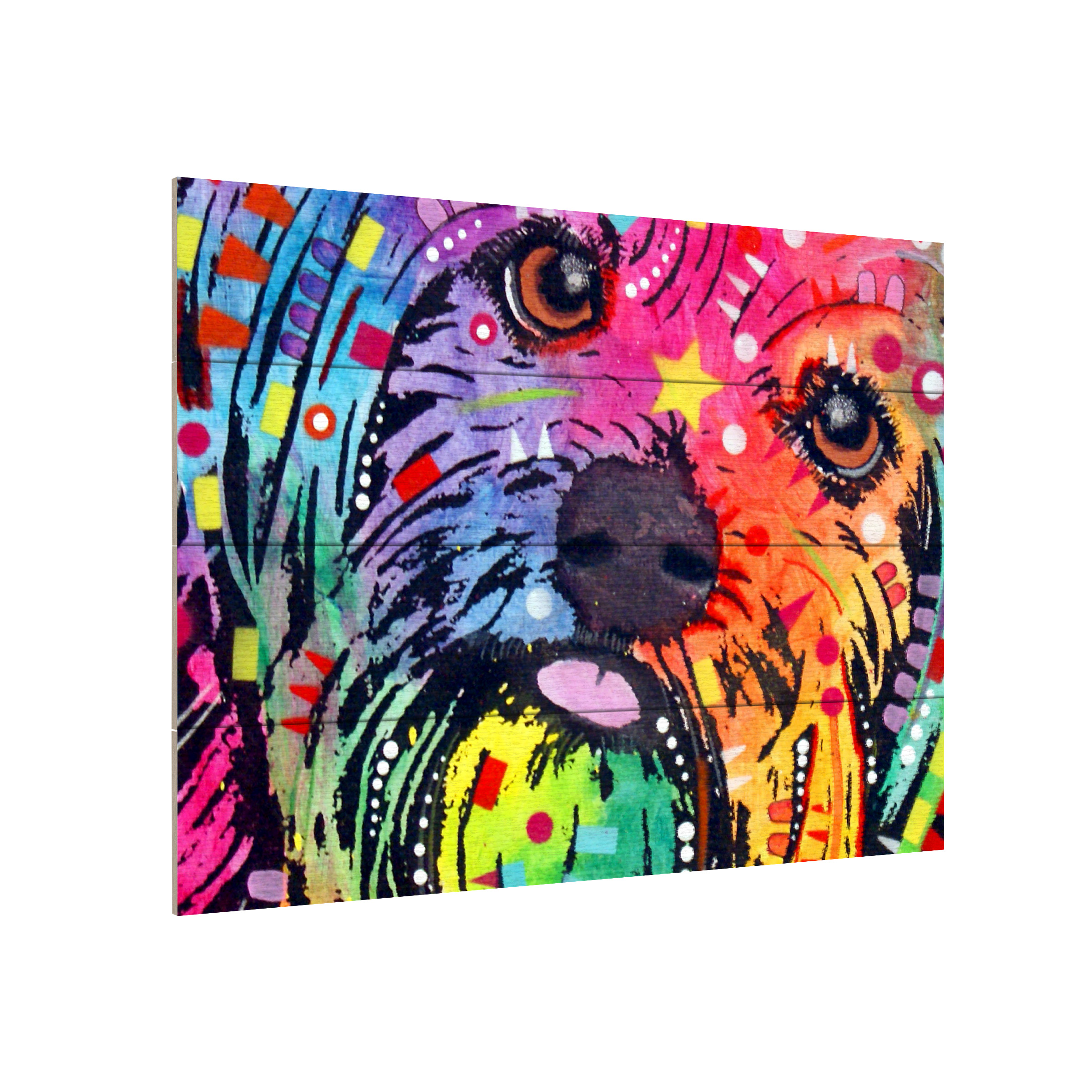 Trademark Fine Art 'Yorkie' Wooden Wall Art Art by Dean Russo