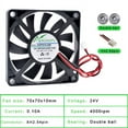 thumbnail image 5 of ACP7010 7cm 70mm fan 70x70x10mm DC5V 12V 24V 2pin cooling fan  for CPU chassis power supply charger inverter, 5 of 7