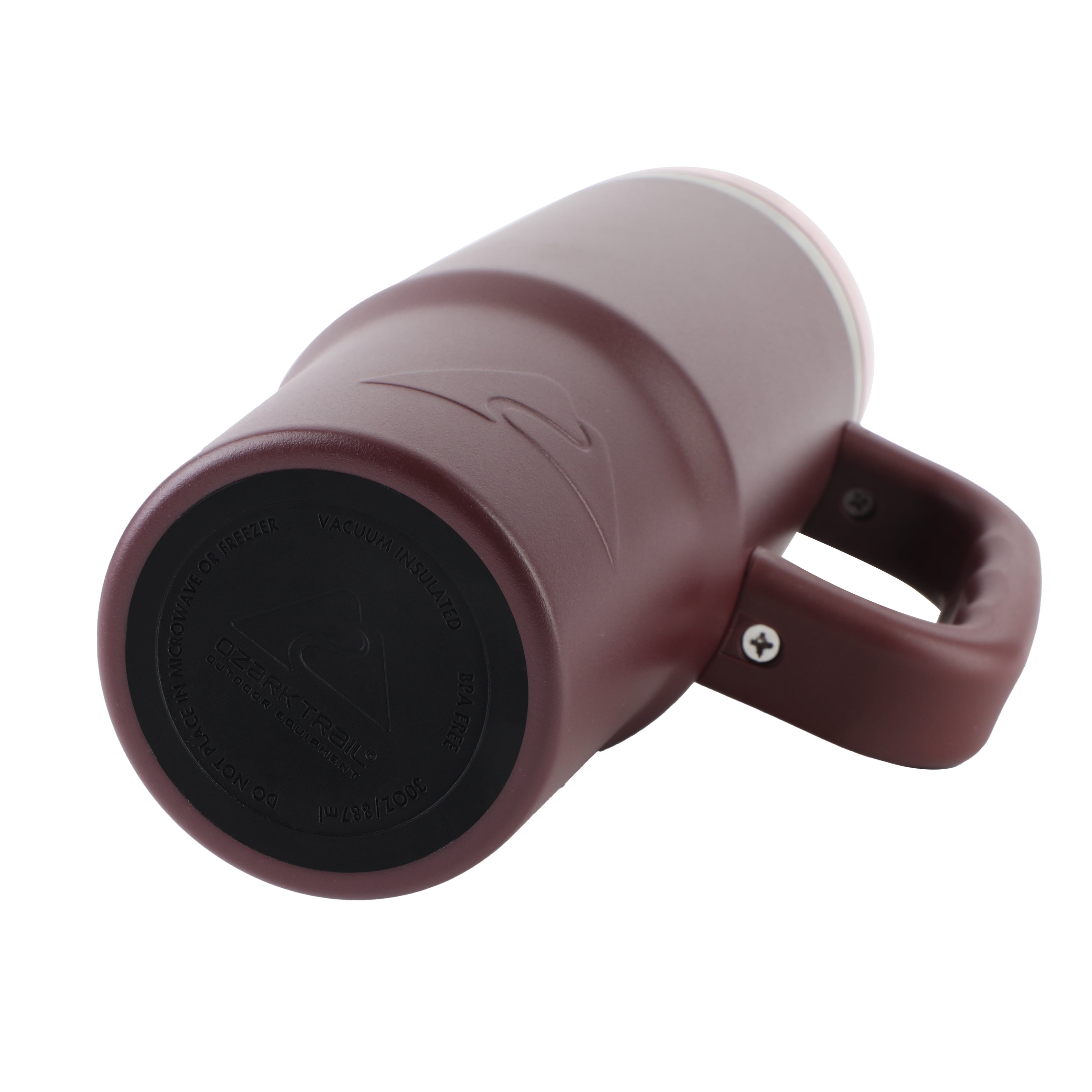 Ozark Trail 30 oz Stainless Steel Insulated Tumbler with Handle, Maroon