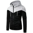 thumbnail image 1 of pstuiky Camisas casuales de manga larga para hombre, Sudadera deportiva de manga larga con bolsillo, holgada y cálida, con diseño de patchwork y colores para hombre Tops casuales para hombres xxxl, 1 of 2