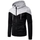 thumbnail image 1 of pstuiky camisa de manga larga para hombre, Sudadera deportiva de manga larga con bolsillo, holgada y cálida, con diseño de patchwork y colores para hombre Tops de hombre xl, 1 of 2