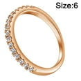 thumbnail image 2 of Bandas de eternidad apilables con diamantes de circonita cúbica chapadas en oro de 14 quilates para mujer, 2 of 5
