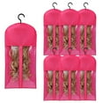 thumbnail image 3 of 3/6Pcs Long Hair Extensions Storage Bag Non-Woven Dust Proof Wigs Carrier Bags With Plastic Hanger For Home Salon Organizer, 3 of 14