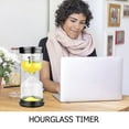 thumbnail image 6 of fankhu Hourglass Sandglass Mini Brushing Timer Black Top Office Ornament (1 Minues), 6 of 8