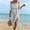 *Gray, variant on ClodeEU Women's Linen Blend Off The Shoulder 3/4 Sleeve Lace Patchwork Maxi Dress,Casual Beach Dress with Side Slit Pink,Women's Plus L