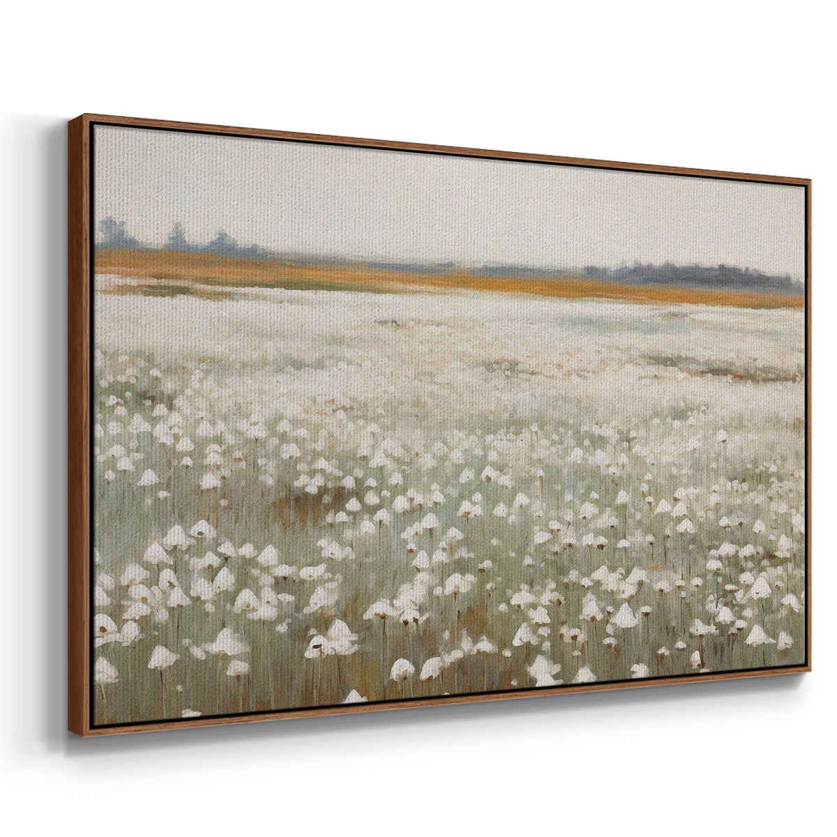 Vintage Landscape-XVII By Wexford Home Framed in Walnut Wood Gallery Wrapped Canvas 25 in. x 37 in.