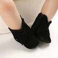 thumbnail image 5 of Wancir Baby Girl Cowboy Tassel Boots Side Zipper Non Slip Stay On Booties Infant Toddler First Walker Warm Winter Crib Shoes 12-36 Months, 5 of 5