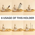 thumbnail image 2 of 6 in 1 Incense Holder - Palo Santo, Buddha Statue, Sage & Incense Burner Holder for Sticks/Coil/Cones, Gold Oval Ash Catcher, 2 of 5