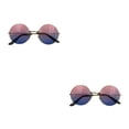 thumbnail image 4 of Qarigey Sun Eyewear Elegante sombrilla creativa Diseño especial Retro Gafas de sol Marco de metal Estilo novedoso para mujer Rosa, azul Type2 NO2, 4 of 6