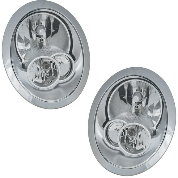 Garage-Pro Driver and Passenger Side Headlight for Mini Cooper Base S 2005-2008 Halogen With bulb(s) Convertible Replaces# 63127198733 63127198734