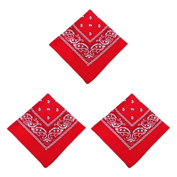 Soidarity Bandana Pañuelo cuadrado Paisley Estampado Diadema Pañuelo Pañuelo multifuncional Regalos para hombres Mujeres Rojo Type1 NO1 Soidarity CBP263468