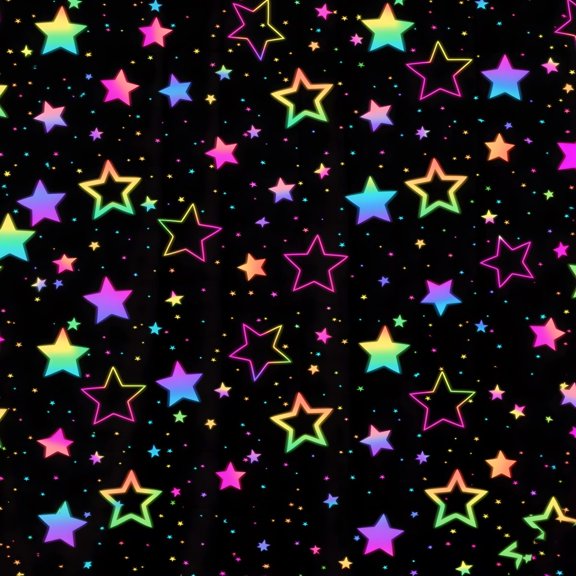 Manfei Glowing Gradient Stars 7-Piece Twin Bedding,Sprinkle Print Bedding Comforter Set,Black,Black Reversible