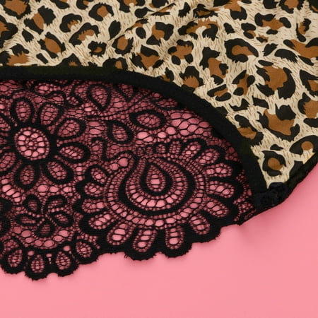 

Cathalem Sexy Lingerie Costumes for Women plus Size Lace Leopard Sexy Print Sheer Lace Women Women s Lingerie Sexy Push up Underwear Brown X-Large