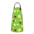 thumbnail image 2 of Lsque Daisies And Ladybugs Waterproof Apron Chef Aprons for Men Heavy Duty Chemical Work Apron Extra Long Grilling Aprons with Adjustable Bib Apron, 2 of 9