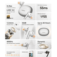 thumbnail image 4 of Versión global Realme Buds Air 6 Auriculares inalámbricos verdaderos con cancelación de ruido de 50 dB Bluetooth 5.3 Auriculares TWS Batería de 40 horas de duración, 4 of 5