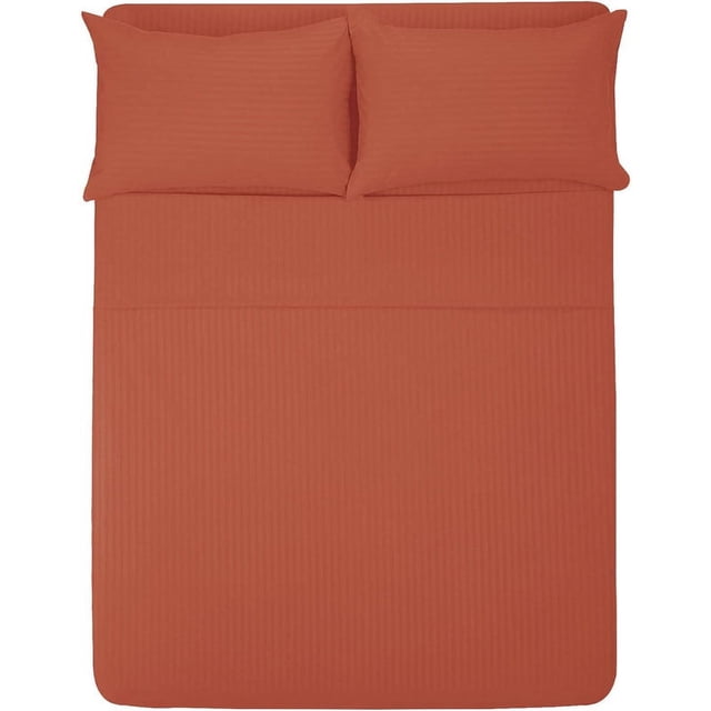 Sábana Queen Size MELOCOTTON HOGAR 1800 Hilos Microfibra Grabada Mod Shedron