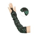thumbnail image 3 of INSPIRE CHIC Women's Fingerless Gloves Scale Printed Elbow Long Arm Warmers Cosplay with Finger Loop One Size Green, 3 of 6