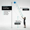 thumbnail image 5 of Yeyebest Cobweb Duster with Pole, 8ft Stainless Steel Pole Cobweb Brush with Medium-Stiff Bristles for Walls Beams Shelves Iight Fixtures and Window Screens, 5 of 7