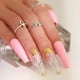 thumbnail image 3 of Uñas postizas con diseño brillante de Apuakthei, uñas postizas extra largas con diseño de bailarina, uñas postizas acrílicas súper largas, 24 unidades, 3 of 6
