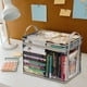 thumbnail image 1 of Bolsa de Almacenamiento Grande y Transparente con Cremallera y Asa | Caja para Guardar Libros Antiguos, Libros de Colección, Libros de Estudiantes, Organizador de Estanterías, Bolsa para Libros de Au, 1 of 5