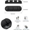 thumbnail image 3 of Three-Pack Cable Manager Desk Clamp USB Charging Cable Bedside Mouse Power Cable PC Cable Office Home Silicone Self-adhesive, 3 of 3