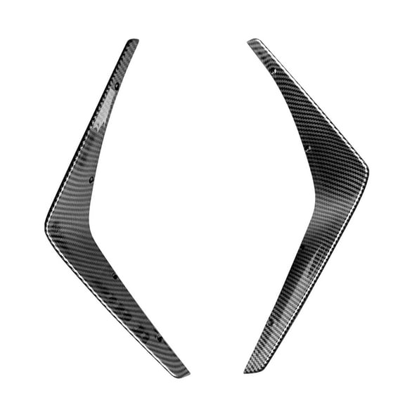 Compatible with 15-23 Dodge Charger SRT IKON Style Carbon Fiber Look Front Bumper Canards 2Pcs PP