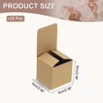 thumbnail image 2 of Uxcell Gift Boxes with Lids, 25Pcs 2.36x2.36x2.36 inch Paper Boxes Kraft Light Brown, 2 of 7