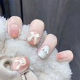 thumbnail image 2 of Color Press Nails Uñas postizas cortas Lindas puntas de uñas de cobertura total Uñas brillantes 24 piezas, 2 of 4