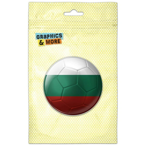Bulgaria Flag Soccer Ball Futbol Football Pinback Button Pin Badge