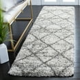 thumbnail image 3 of SAFAVIEH Hudson Amias Plush Geometric Shag Area Rug, Grey/Beige, 8' x 10', 3 of 9