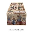 thumbnail image 3 of Independence Day Patriotic Table Runner and Tablecloth Set, Multicolor Linen Decor for Dining Table, Washable 183 x 33 cm (1 PC), 3 of 6