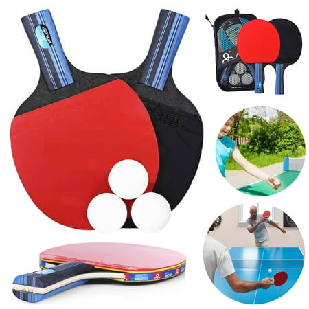 Table Tennis Ping Pong Set 2 Premium Paddles Rackets 3 Balls