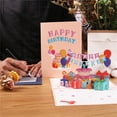 thumbnail image 4 of Kezqiaxn Happy Birthday Card, Birthday Flag Pulling Cake Card, Birthday Greeting Cards With Envelopes, 3D Funny Birthday Card, Birthday Cards for Women Her Girls Kids Men Friend, 4 of 7