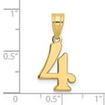 thumbnail image 2 of Auriga 14K Yellow Gold Polished Number 4 Pendant for Women (L-17.04 mm,W-11.88 mm), 2 of 4