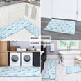 thumbnail image 5 of Light Blue Christmas Snowman Pattern Kitchen Rugs Sets Of 2,Anti Fatigue Kitchen Mat Rugs Non Slip Washable,Decorative Kitchen Floor Mats for Kitchen,Sink,Laundry,17"x30"+17"x47", 5 of 7