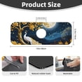 thumbnail image 2 of Logiee Moonlit Golden Tree Peacock Print Kitchen Sink Splash Guard Faucet Mat for Splash Guard Behind Faucet Drip Catcher for Kitchen,Bathroom,Sink Mat,Dish Drying Mat,Bathroom-15" X 5.5", 2 of 7
